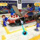 Image for article titled Pit Crew Panic – Girls in Miniskirts Fixing Giant Toilets